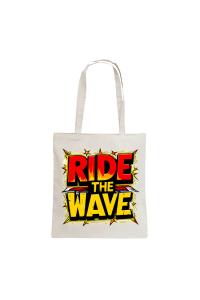 Шоппер белый 35х40 см Ride the Wave № 1 (сублимация)