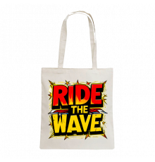 Шоппер белый 35х40 см Ride the Wave № 1 (сублимация)