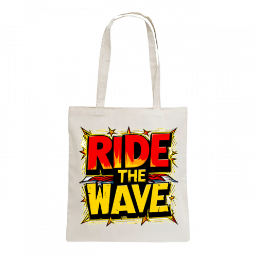 Шоппер белый 35х40 см Ride the Wave № 1 (сублимация)